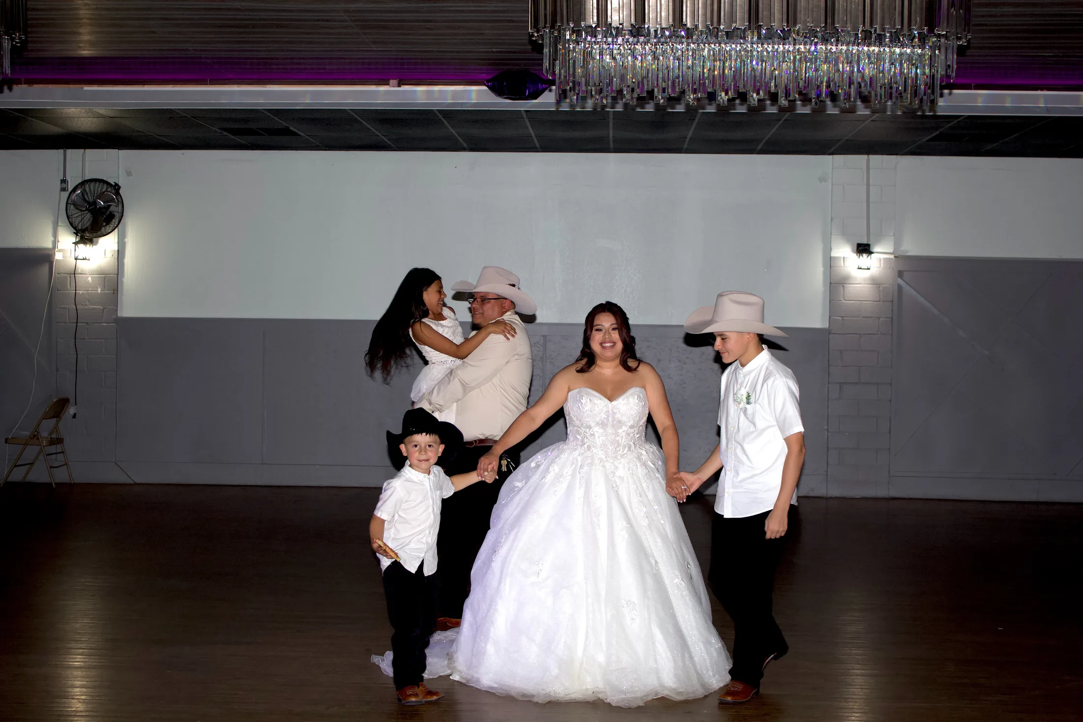 Wedding guests celebrating with DJF Entertainment